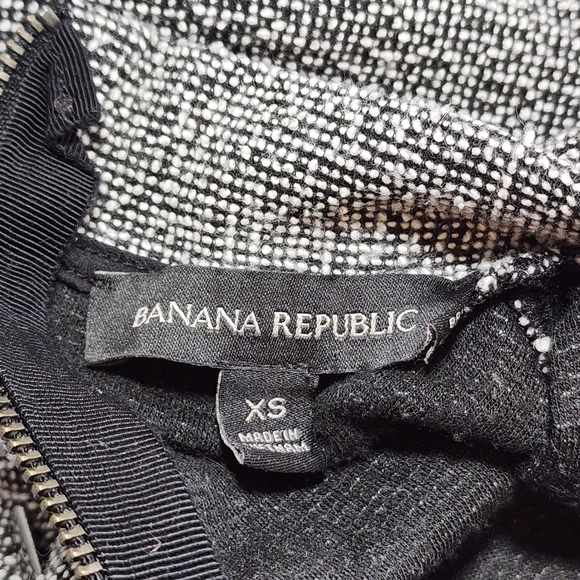 Banana Republic Tweed Ruffle Sleeve Career Blouse Top with Mock Neck Size SX - Picture 5 of 6